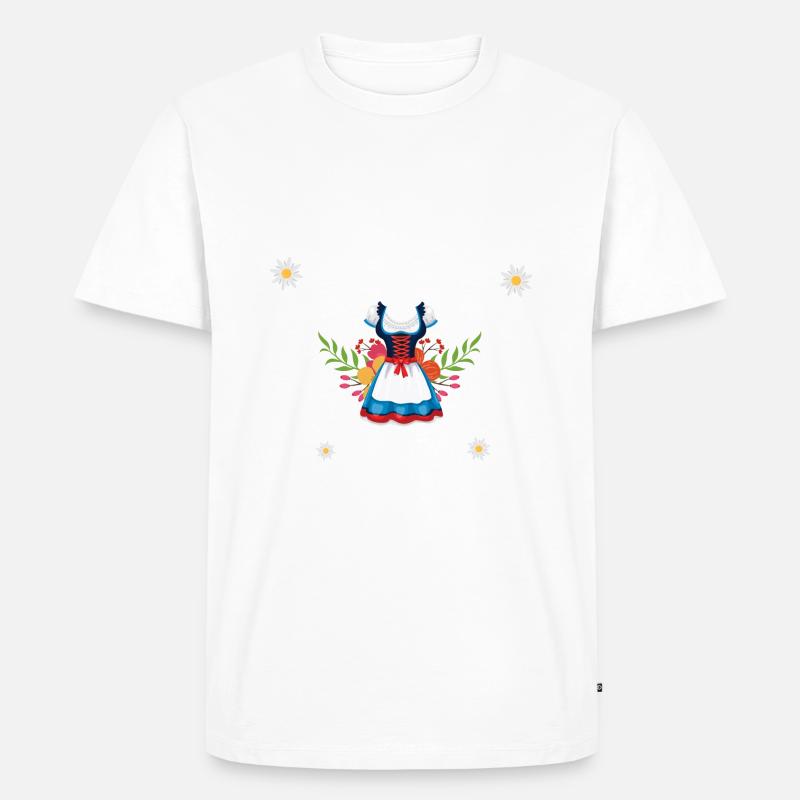 Dirndl Ersatz - Männer Premium Bio T-Shirt - Weiß