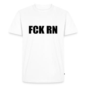Fck rn - T-shirt Premium bio Homme - blanc - Devant - Nico (187cm)