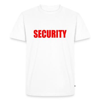 Security - T-shirt Premium bio Homme - blanc - Devant - Nico (187cm)