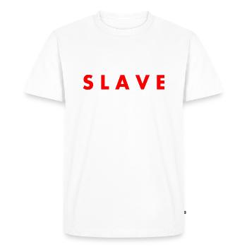 Slave - T-shirt Premium bio Homme - blanc - Devant - Nico (187cm)