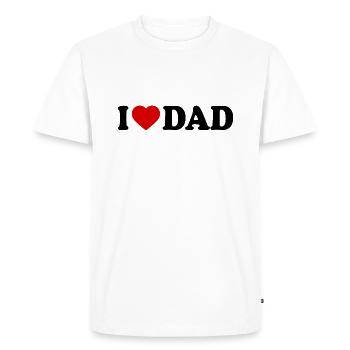 I love dad - T-shirt Premium bio Homme - blanc - Devant - Nico (187cm)