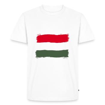 Hongrie - T-shirt Premium bio Homme - blanc - Devant - Nico (187cm)