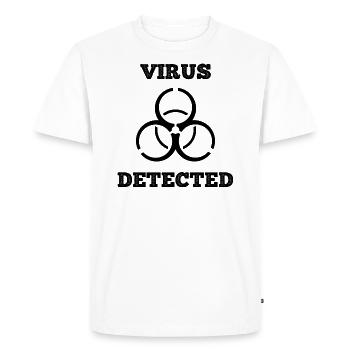 biohazard virus detected - Men's Premium Organic T-Shirt - white - Front - Nico (187cm)