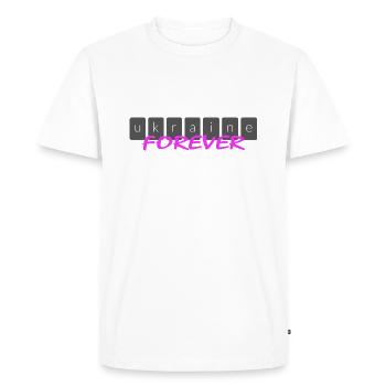 UKRAINE slava ukraini « L’Ukraine pour toujours » - T-shirt Premium bio Homme - blanc - Devant - Nico (187cm)