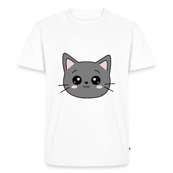 Black Cat Cat Sweet Kitten Christmas Gift - Men's Premium Organic T-Shirt - white - Front - Nico (187cm)