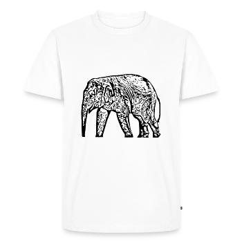Elephant Baby Black - Men's Premium Organic T-Shirt - white - Front - Nico (187cm)
