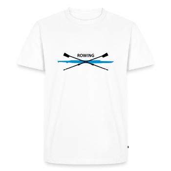 Rowing, Crew - Men's Premium Organic T-Shirt - white - Front - Nico (187cm)