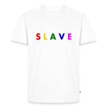 Slave - T-shirt Premium bio Homme - blanc - Devant - Nico (187cm)