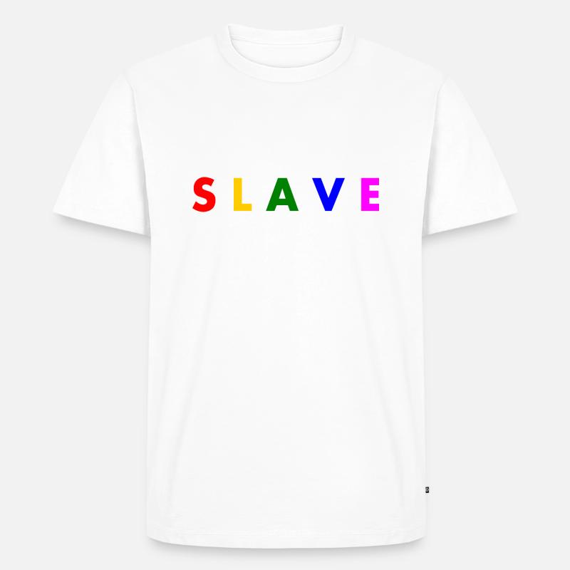 Slave - Männer Premium Bio T-Shirt - Weiß