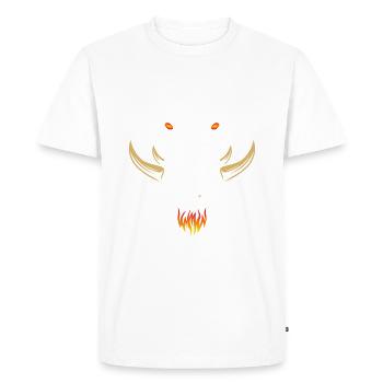 sanglier furieux - T-shirt Premium bio Homme - blanc - Devant - Nico (187cm)
