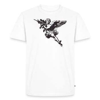 Angle du fusil - T-shirt Premium bio Homme - blanc - Devant - Nico (187cm)