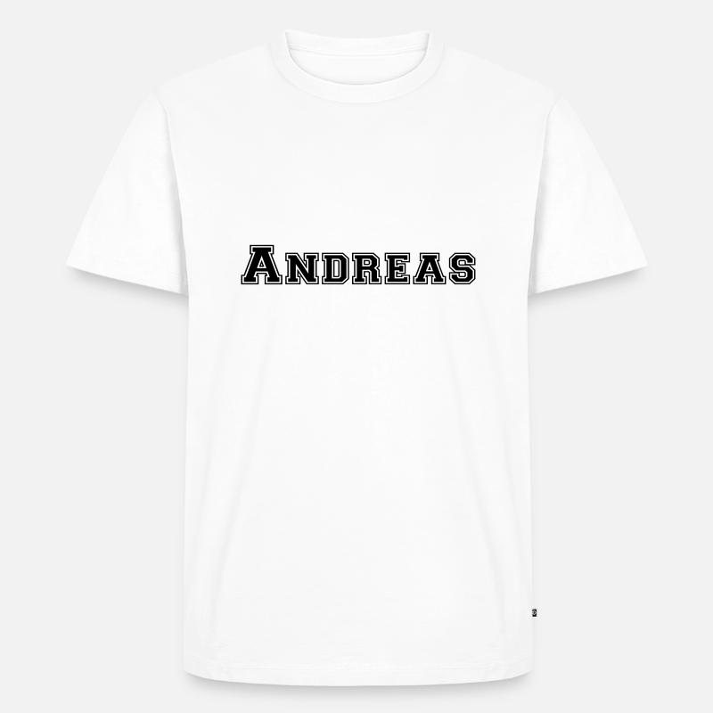 andreas - Männer Premium Bio T-Shirt - Weiß