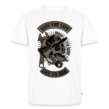 Ride Skull Sons (Vintage) - T-shirt Premium bio Homme - blanc - Devant - Nico (187cm)