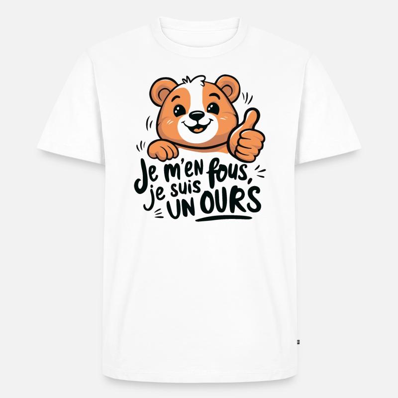 Nichts zu tun, ich bin ein Bär - Männer Premium Bio T-Shirt - Weiß