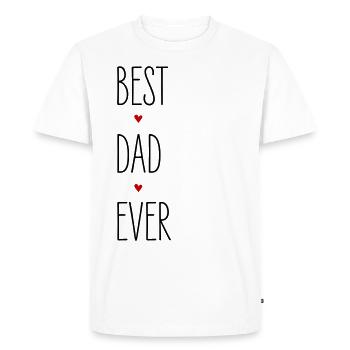 Best Dad, Best Dad Ever, Birthday, Father's Day - Men's Premium Organic T-Shirt - white - Front - Nico (187cm)