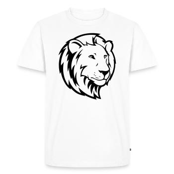 lion - Men's Premium Organic T-Shirt - white - Front - Nico (187cm)