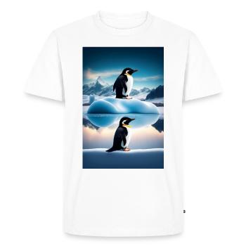 Manchots sur la banquise - T-shirt Premium bio Homme - blanc - Devant - Nico (187cm)