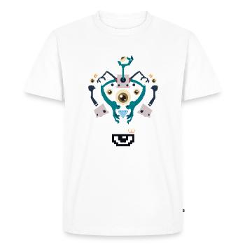 totem eye ball - T-shirt Premium bio Homme - blanc - Devant - Nico (187cm)