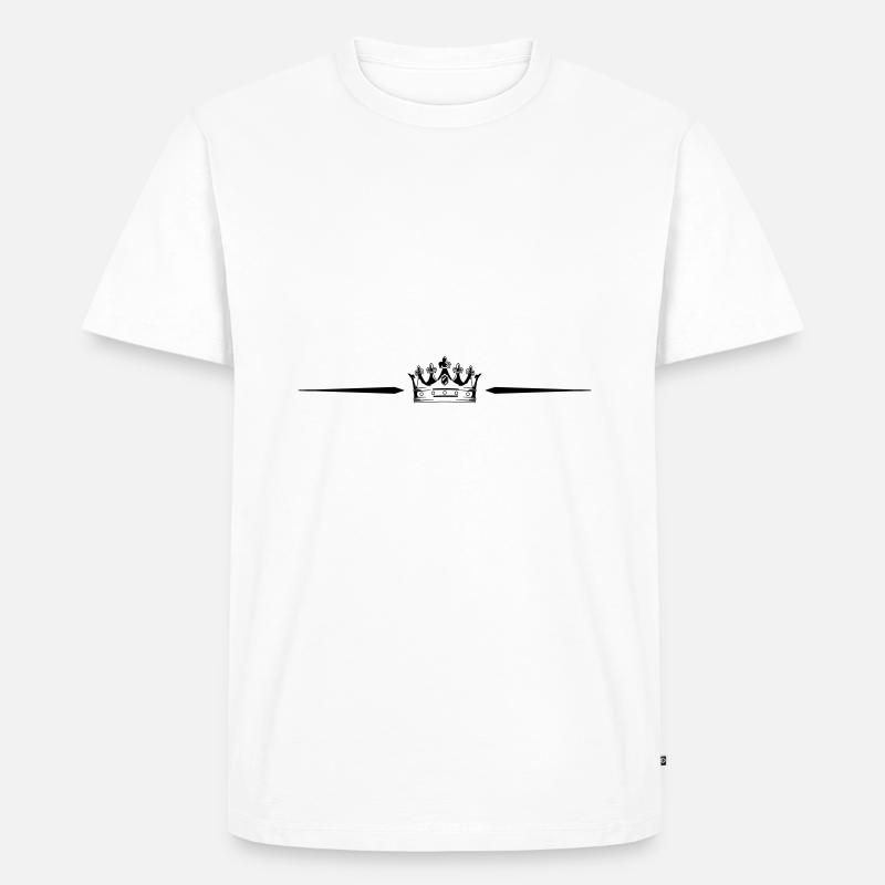 Krone Icon Symbol - Männer Premium Bio T-Shirt - Weiß