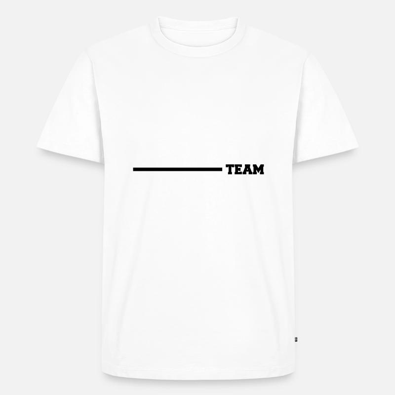 team linie - Männer Premium Bio T-Shirt - Weiß