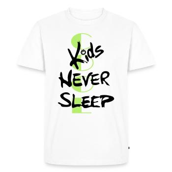 les enfants cool ne dorment jamais - T-shirt Premium bio Homme - blanc - Devant - Nico (187cm)
