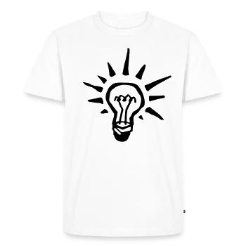 Ampoule brillante - T-shirt Premium bio Homme - blanc - Devant - Nico (187cm)