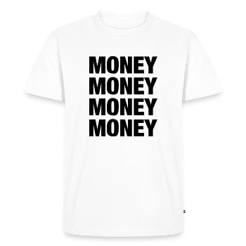 Money - Men's Premium Organic T-Shirt - white - Front - Nico (187cm)