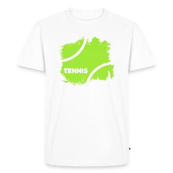 Tennis Matchball Tennis court "fuzzy ball" - Men's Premium Organic T-Shirt - white - Front - Nico (187cm)