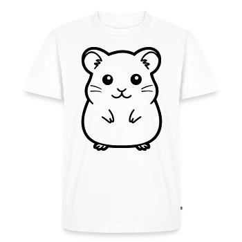 hamster - T-shirt Premium bio Homme - blanc - Devant - Nico (187cm)