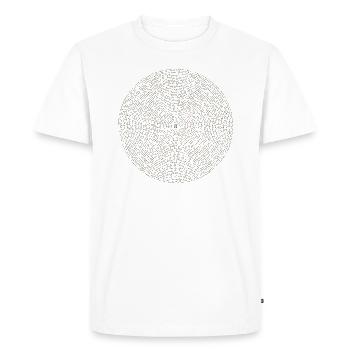 Pi mathematics gift math spiral circle irrational - Men's Premium Organic T-Shirt - white - Front - Nico (187cm)