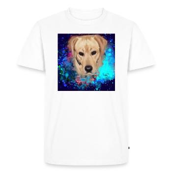 Labrador, Golden Retriever, graffiti,painting - Men's Premium Organic T-Shirt - white - Front - Nico (187cm)