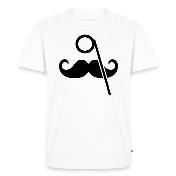 moustache - T-shirt Premium bio Homme - blanc - Devant - Nico (187cm)