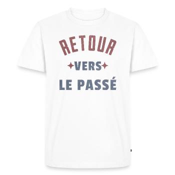 RETOUR VERS LE PASSé - T-shirt Premium bio Homme - blanc - Devant - Nico (187cm)
