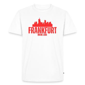 Frankfurt, Frankfurt am Main - Männer Premium Bio T-Shirt - Weiß - Vorne - Nico (187cm)