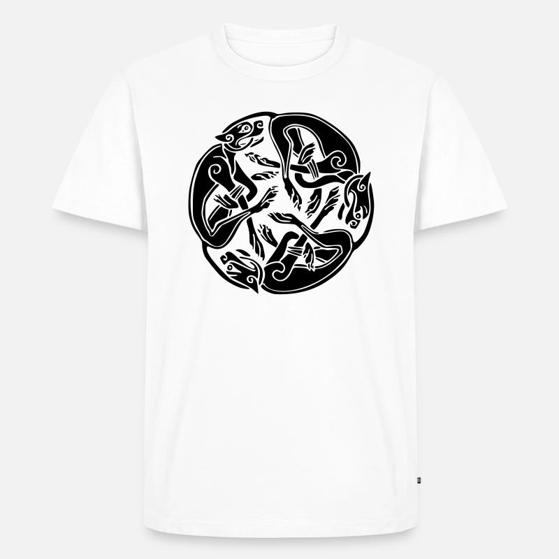 3 Hunde - Männer Premium Bio T-Shirt - Weiß