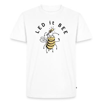 LED it BEE - joke - Men's Premium Organic T-Shirt - white - Front - Nico (187cm)
