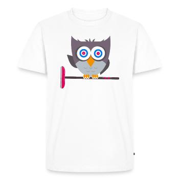 Curling Curling Stone Curling Hibou de curling - T-shirt Premium bio Homme - blanc - Devant - Nico (187cm)