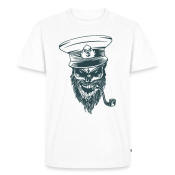 Capitaine - T-shirt Premium bio Homme - blanc - Devant - Nico (187cm)