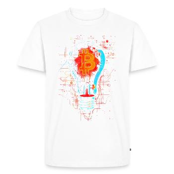 BTC Ampoule - T-shirt Premium bio Homme - blanc - Devant - Nico (187cm)