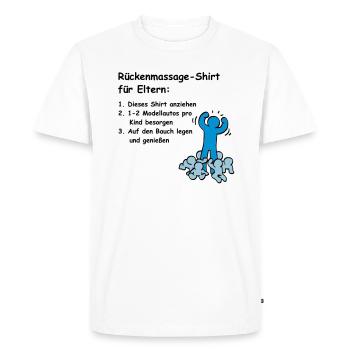Ainsi les parents reçoivent un massage du dos! - T-shirt Premium bio Homme - blanc - Devant - Nico (187cm)
