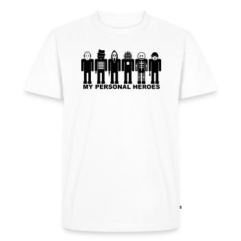 Mes héros personnels - T-shirt Premium bio Homme - blanc - Devant - Nico (187cm)