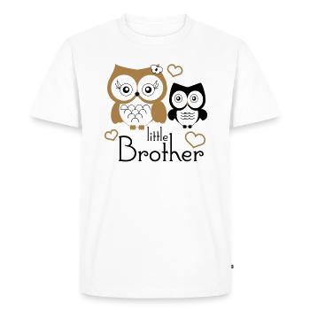 Little Brother - Men's Premium Organic T-Shirt - white - Front - Nico (187cm)