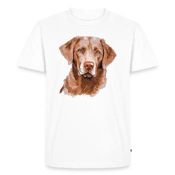 Retriever de la baie de Chesapeake - T-shirt Premium bio Homme - blanc - Devant - Nico (187cm)