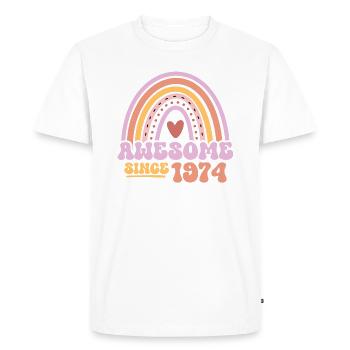 Great since 1974 Retro Vintage Birthday - Men's Premium Organic T-Shirt - white - Front - Nico (187cm)