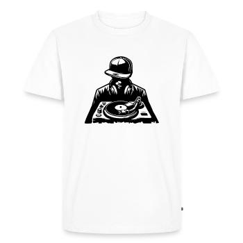 Hip Hop Deejay - T-shirt Premium bio Homme - blanc - Devant - Nico (187cm)