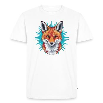 Fox - Illustration - Men's Premium Organic T-Shirt - white - Front - Nico (187cm)
