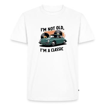 Je ne suis pas vieux, je suis un classique. - T-shirt Premium bio Homme - blanc - Devant - Nico (187cm)