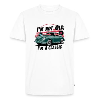 Je ne suis pas vieux, je suis un classique. - T-shirt Premium bio Homme - blanc - Devant - Nico (187cm)