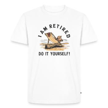 Je suis à la retraite. Faites-le vous-même ! - T-shirt Premium bio Homme - blanc - Devant - Nico (187cm)