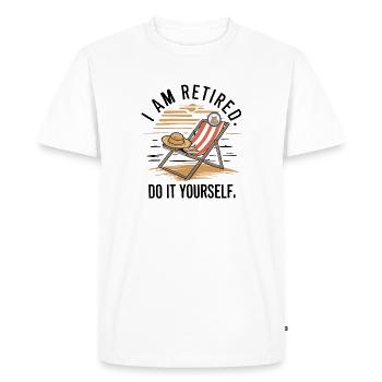 Je suis à la retraite. Faites-le vous-même ! - T-shirt Premium bio Homme - blanc - Devant - Nico (187cm)